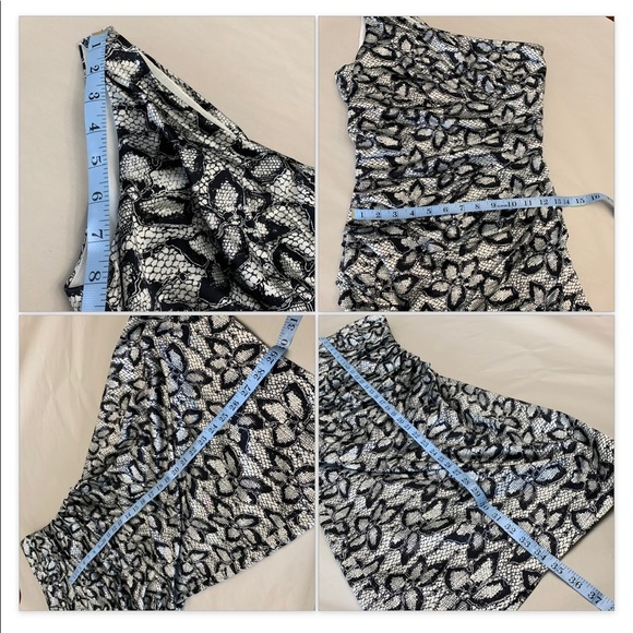 Suzi Chin One Shoulder Floral Silky Party Dress 6 - Picture 14 of 16